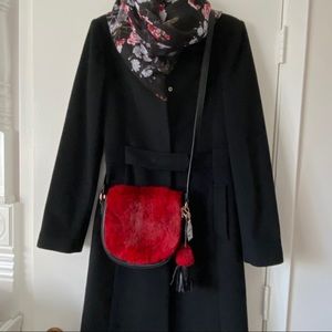 Handmade Real Rabbit Red Fur Handbag